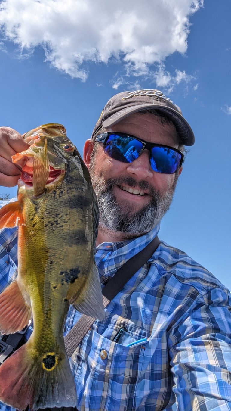 Aaron Hunt with Peacock Bass